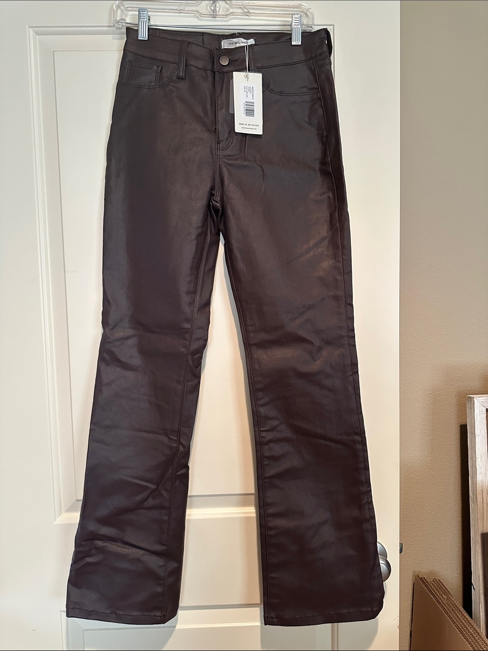 NWT Brown Coated Denim Jeans